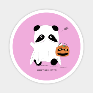 Halloween Panda Ghost Magnet